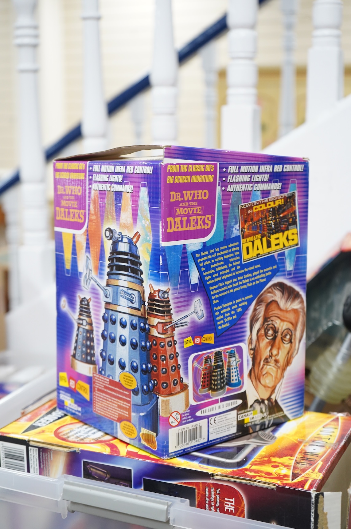 A small collection of Doctor Who items including; a Product Enterprise dalek, a BBC issue Cyberman Voice Changer, a BBC issue Dalek Voice Changer helmet, an early Doctor Who annual, etc.